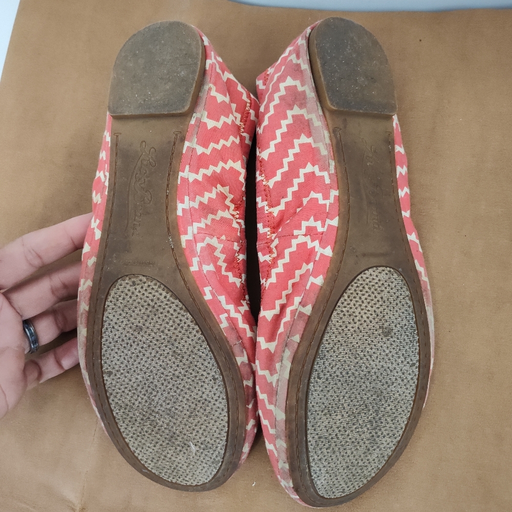 Lucky Brand Ballet Flats Coral Cream Womans Size 8.5M - Picture 4 of 8